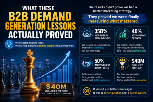 What These B2B Demand Generation Lessons Actually Proved